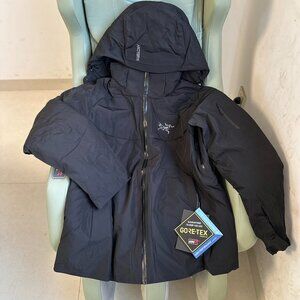 Men's Black Arc'teryx Hooded Puffer Jacket Size XL